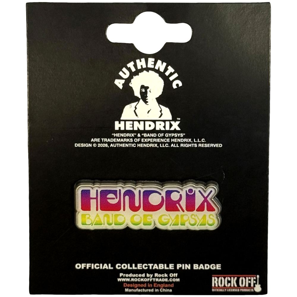Jimi Hendrix - Band Of Gypsys Pin - Wit/Multicolours